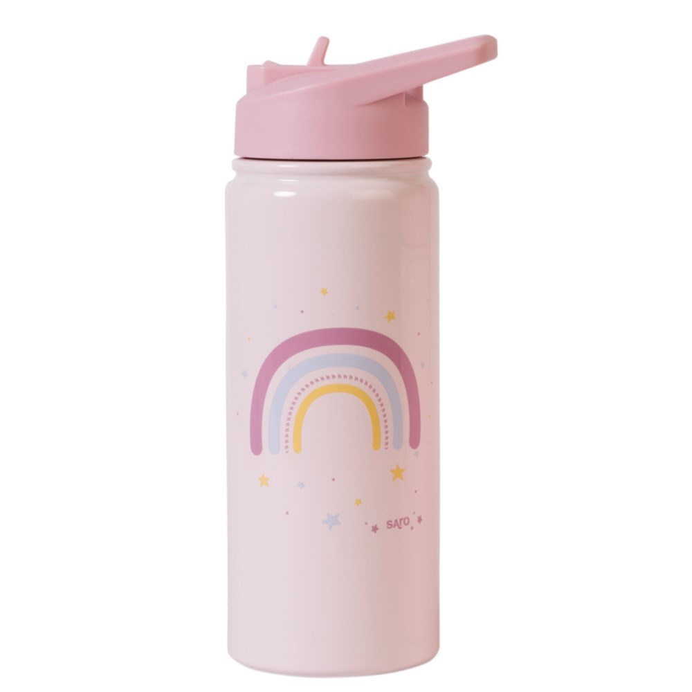 Saro Paslanmaz Çelik Pipetli Matara 500 ml - Rainbow 