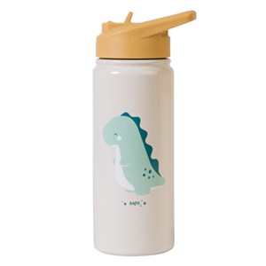 Saro Paslanmaz Çelik Pipetli Matara 500 ml - Happy Dino