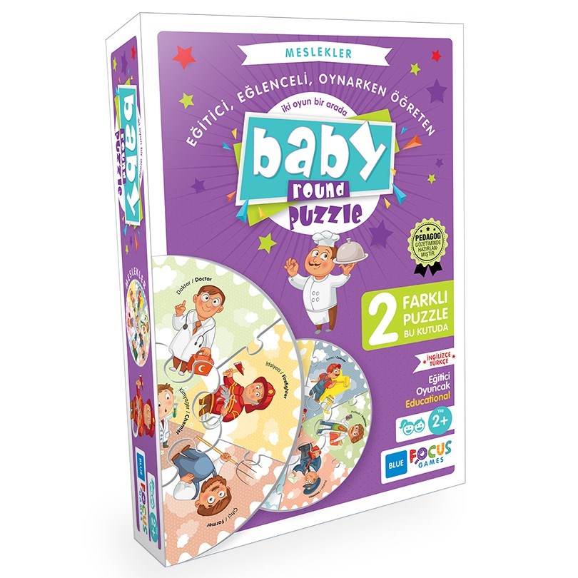 Blue Focus Baby Round Puzzle - Meslekler 