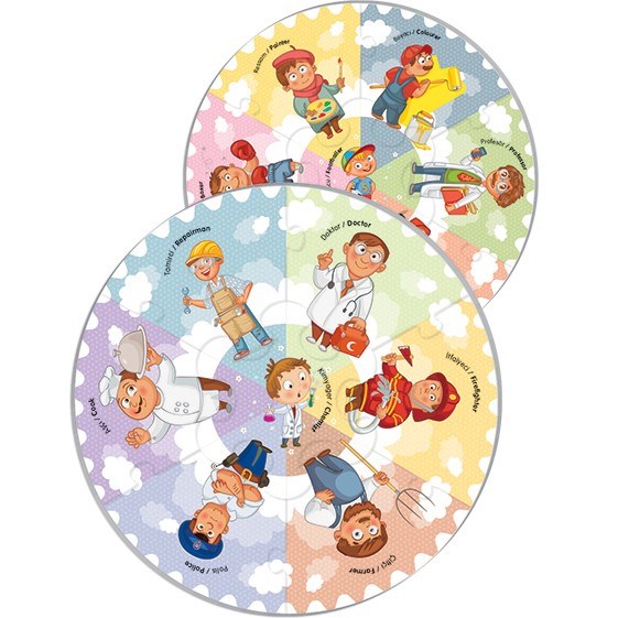 Blue Focus Baby Round Puzzle - Meslekler 