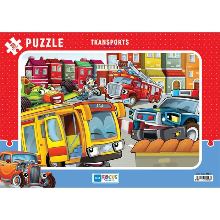 Blue Focus 30 Parça Puzzle Transports - Taşıtlar 