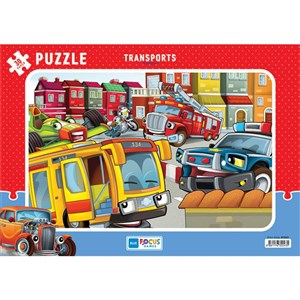 Blue Focus 30 Parça Puzzle Transports - Taşıtlar