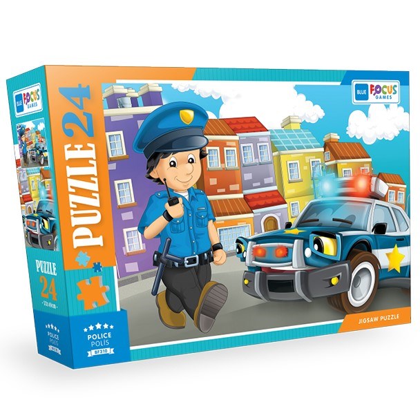 Blue Focus 24 Parça Puzzle Police 