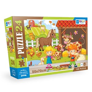 Blue Focus 24 Parça Yer Puzzle Farm Animals – Çiftlik Hayvanları