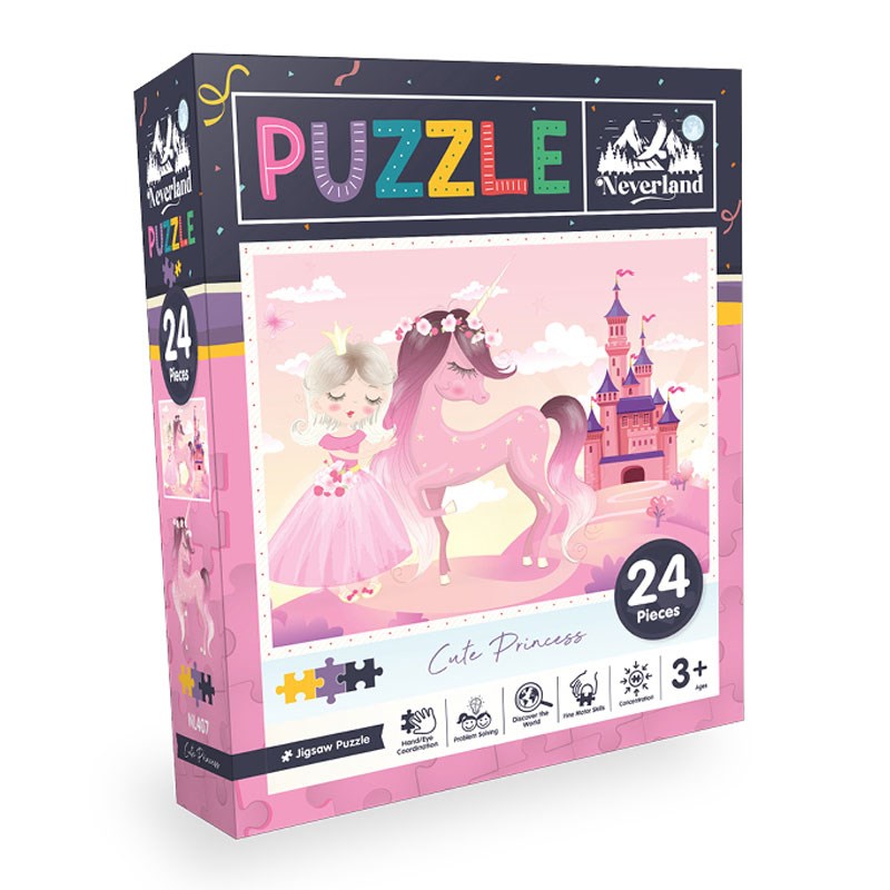 Blue Focus Sevimli Prenses Puzzle 24 Parça 