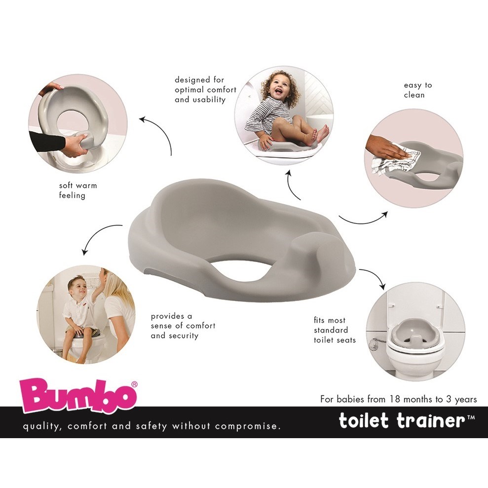 Bumbo Toilet Trainer- Tuvalet Adaptörü (Cool Grey) 