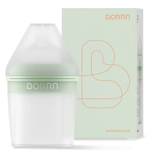 Borrn Antikolik Silikon Biberon 150 ml Yeşil