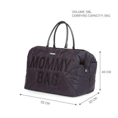 Childhome Mommy Bag Çanta Puffy -  Siyah 