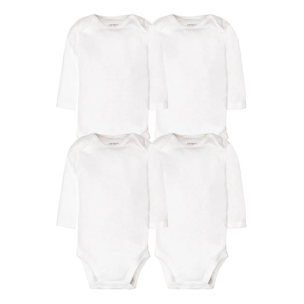 Carter's Layette Bebek 4'lü Beyaz Body Set Beyaz