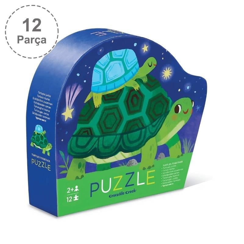 Crocodile Creek Mini Puzzle 12 Parça - Kaplumbağalar 