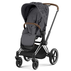 Cybex Priam Bebek Arabası Chrome Brown - Simply Flowers Grey