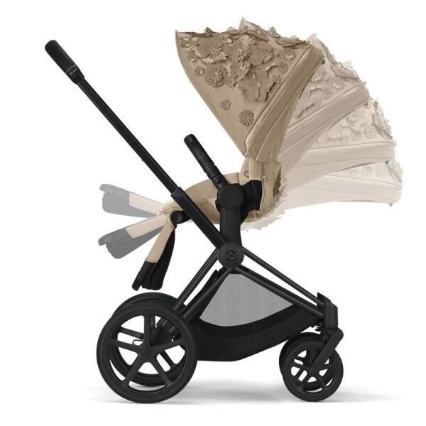 Cybex Priam Bebek Arabası Chrome Black – Simply Flowers Beige 