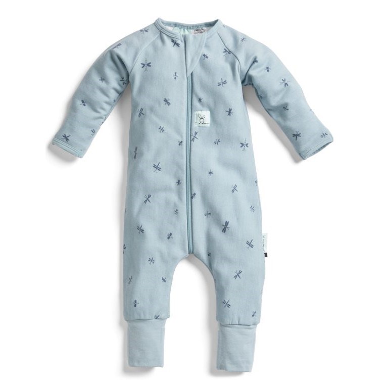 ErgoPouch Organik Pamuklu Patikli Pijama Tulum 1.0 TOG Dragonflies Mavi