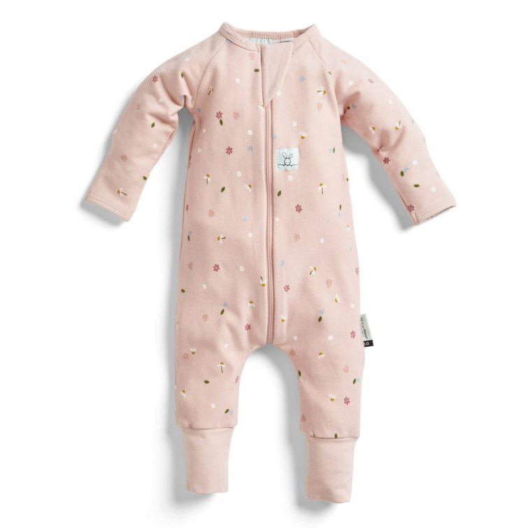 ErgoPouch Organik Pamuklu Patikli Pijama Tulum 1.0 TOG Daisies Pembe