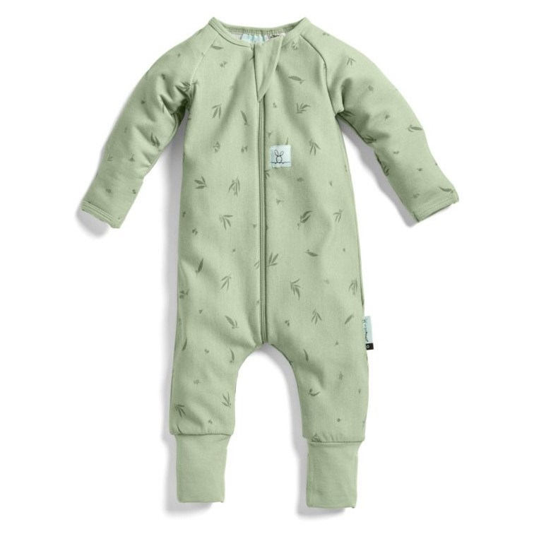 ErgoPouch Organik Pamuklu Patikli Pijama Tulum 1.0 TOG Willow Yeşil