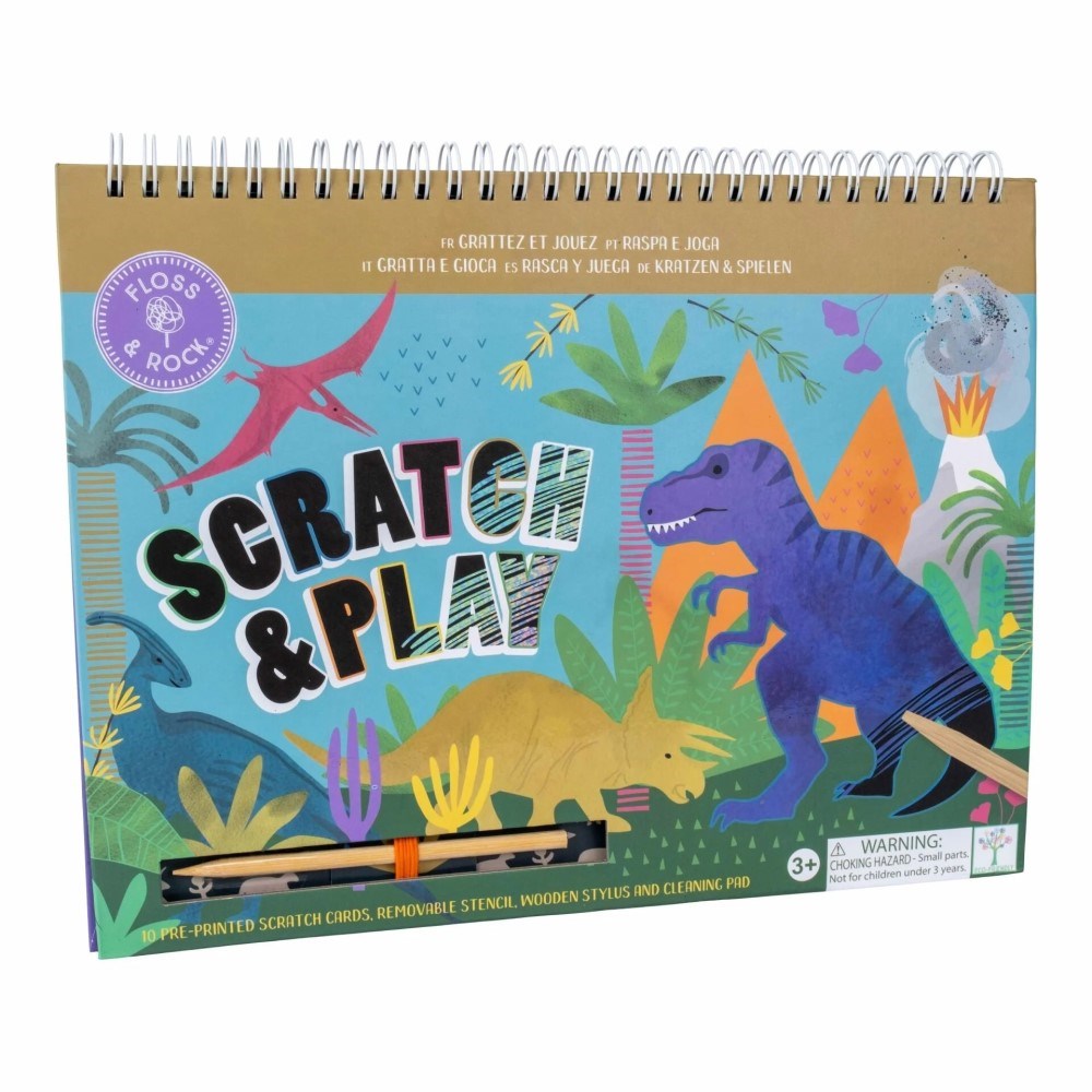 Floss & Rock  Scratch and Play Aktivite Kitabı - Dino 