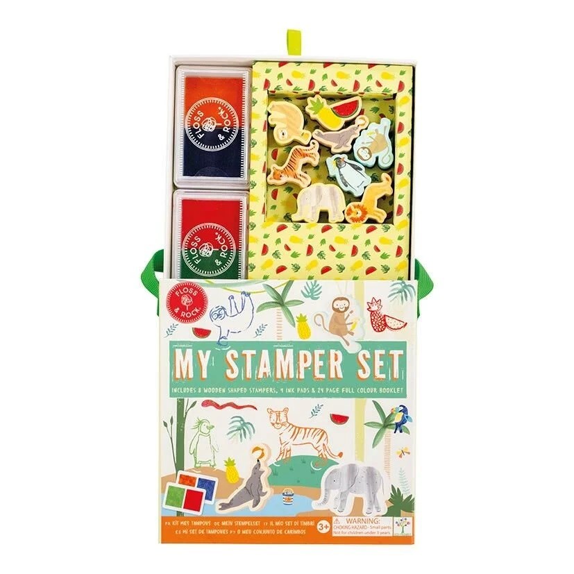 Floss & Rock Stamper Ahşap Baskı Seti - Jungle 