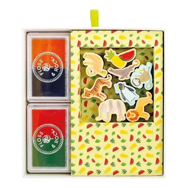 Floss & Rock Stamper Ahşap Baskı Seti - Jungle 