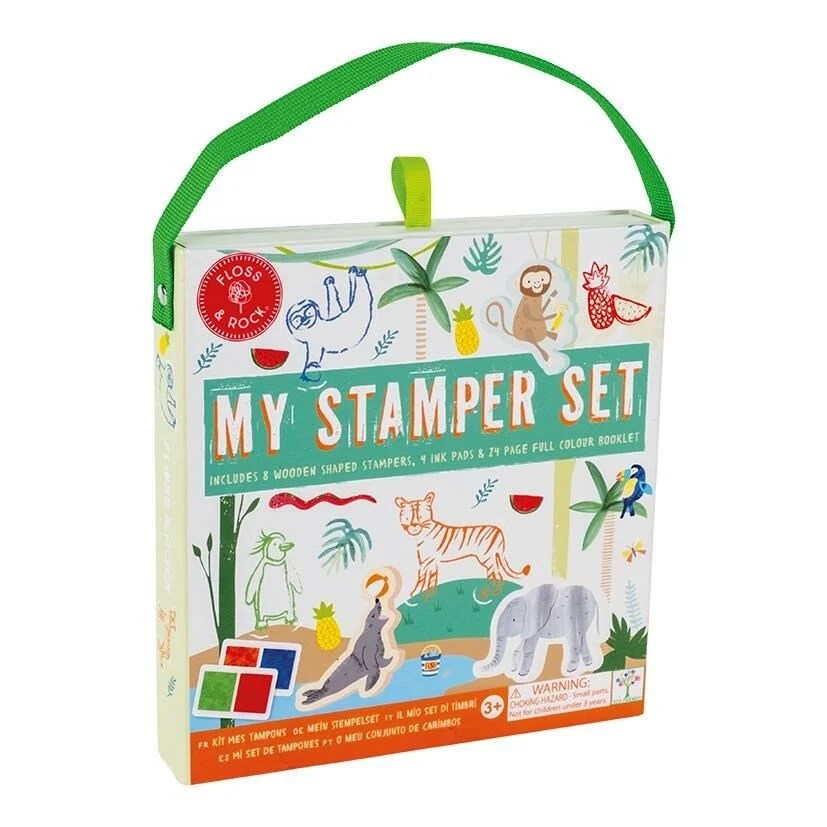 Floss & Rock Stamper Ahşap Baskı Seti - Jungle 