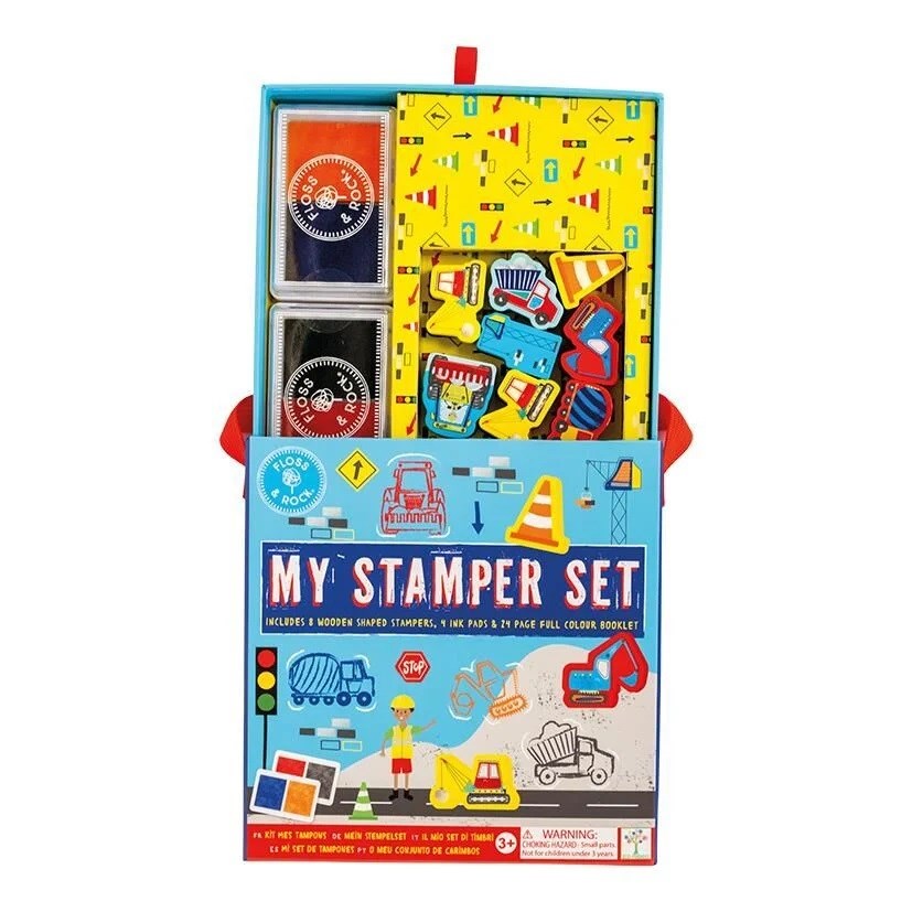 Floss & Rock Stamper Ahşap Baskı Seti -  Construction 