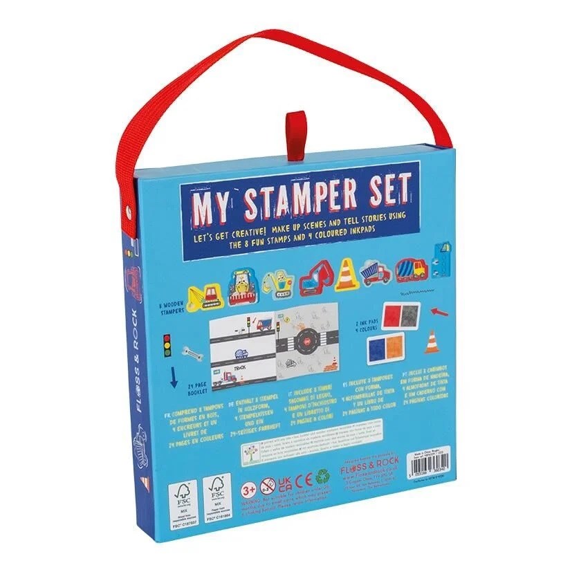 Floss & Rock Stamper Ahşap Baskı Seti -  Construction 