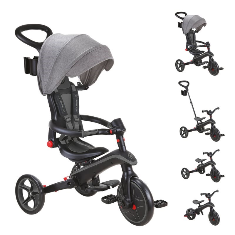 Globber Bisiklet Explorer 4 in 1 Katlanabilir Siyah/Gri 10 Ay + 