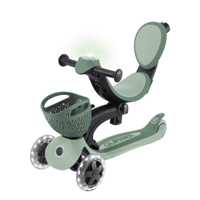 Globber Go Up Baby 360 Işıklı Scooter - Zeytin Yeşili 