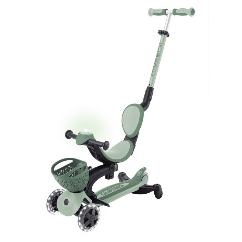 Globber Go Up Baby 360 Işıklı Scooter - Zeytin Yeşili 