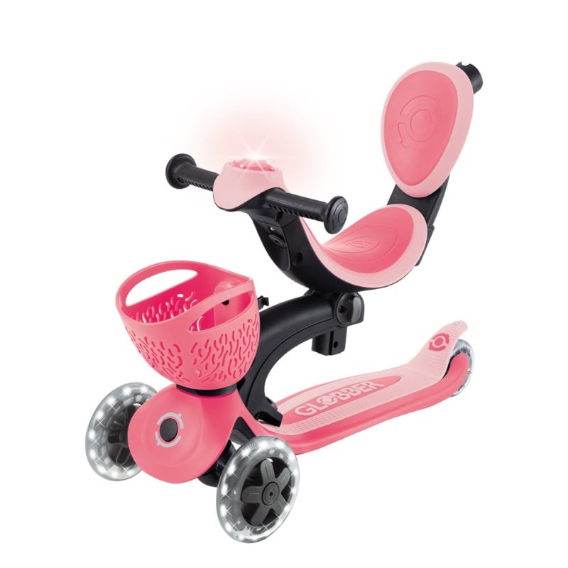 Globber Go Up Baby 360 Işıklı Scooter - Koyu Pastel Pembe 