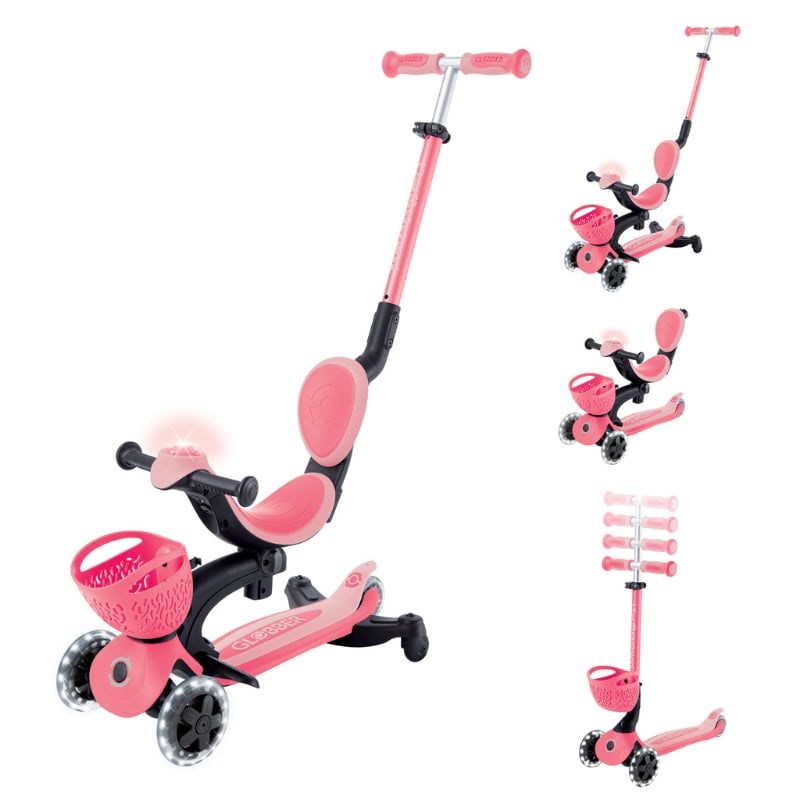 Globber Go Up Baby 360 Işıklı Scooter - Koyu Pastel Pembe 