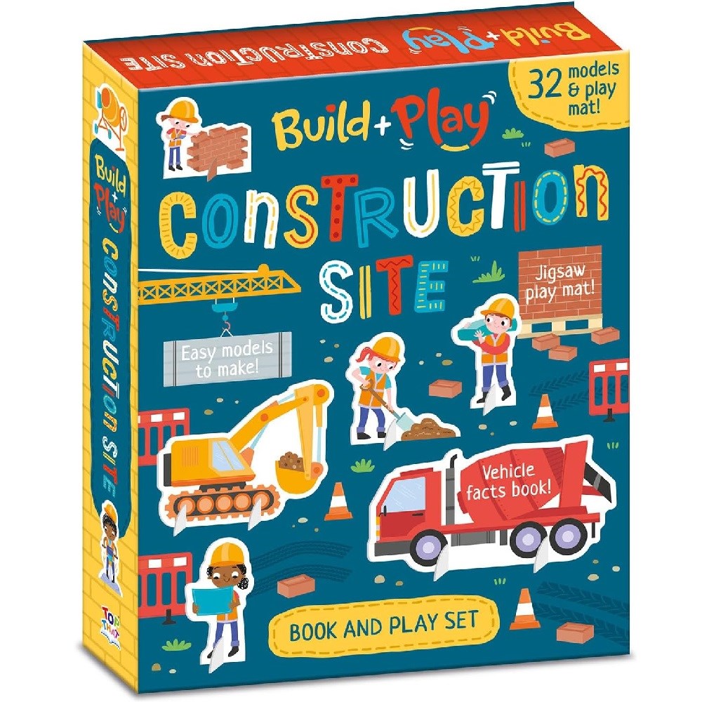 Build and Play - Construction Site Book and Play Set 