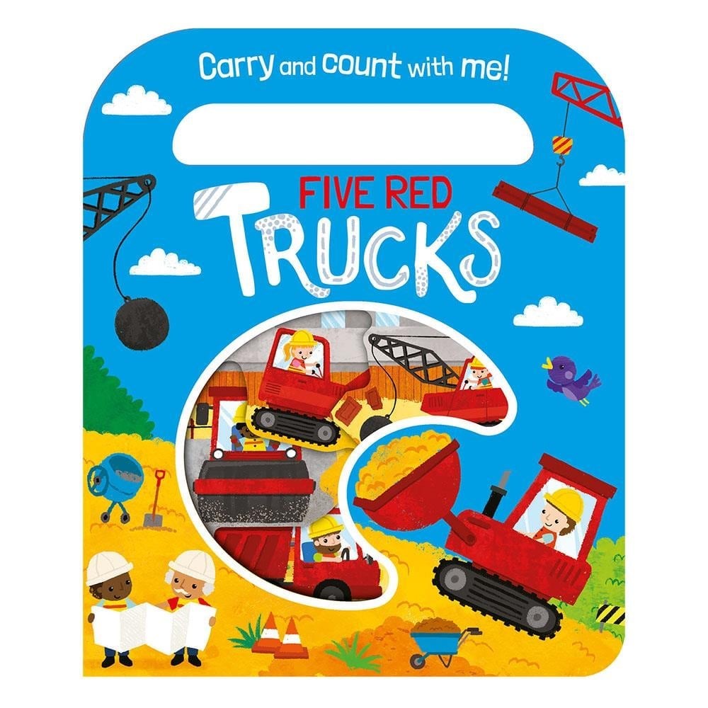 Five Red Trucks - Carry And Count - Board Book 