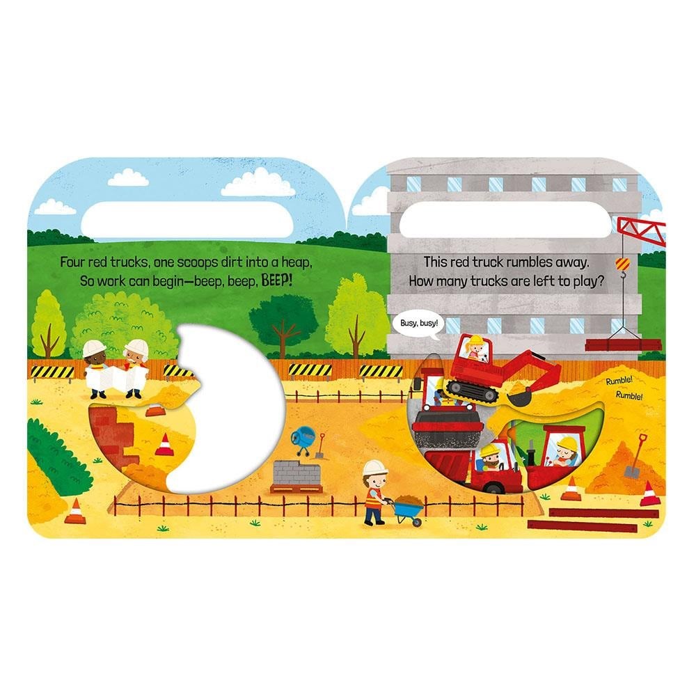 Five Red Trucks - Carry And Count - Board Book 