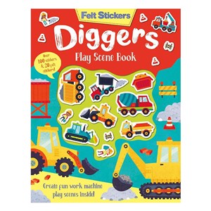 Felt Stickers - Diggers Play Scene Book