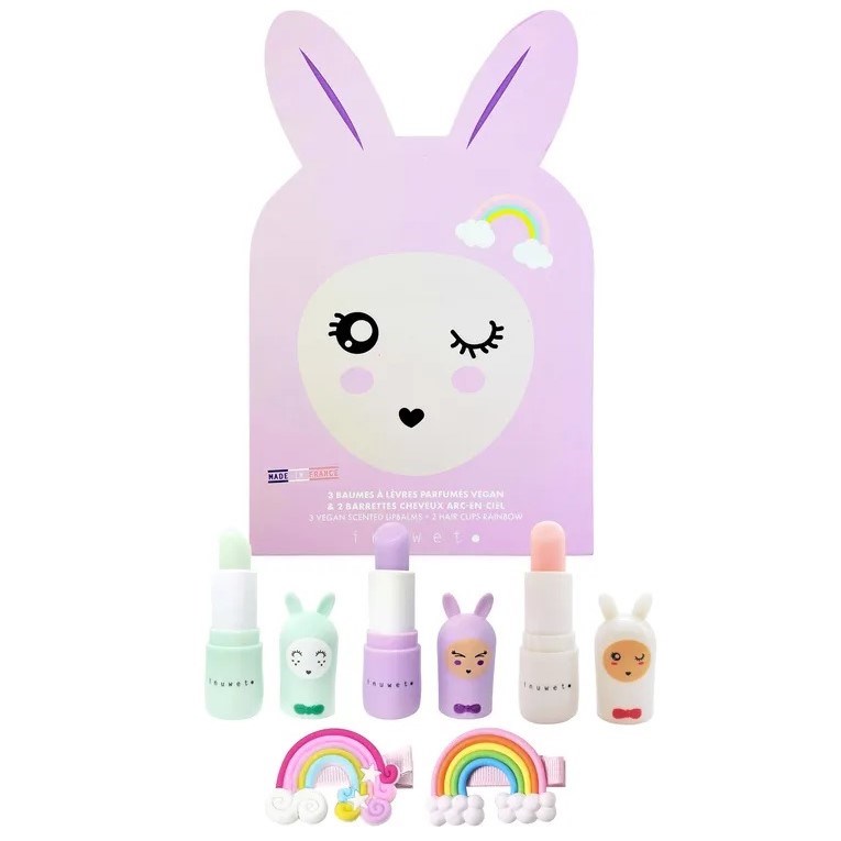 Inuwet Paper Bunny 3'lü Lip Balm ve Toka Seti 