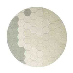 Lorena Canals Halı - Round Honeycomb Blue Sage 140 cm