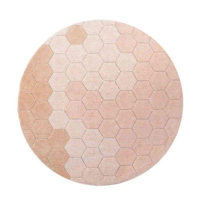 Lorena Canals Halı - Round Honeycomb Rose 140 cm 