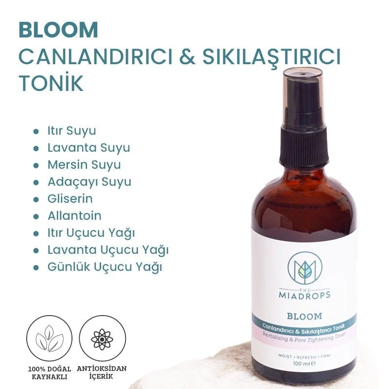 The Miadrops Bloom Canlandırıcı & Sıkılaştırıcı Doğal Tonik - 100ml 