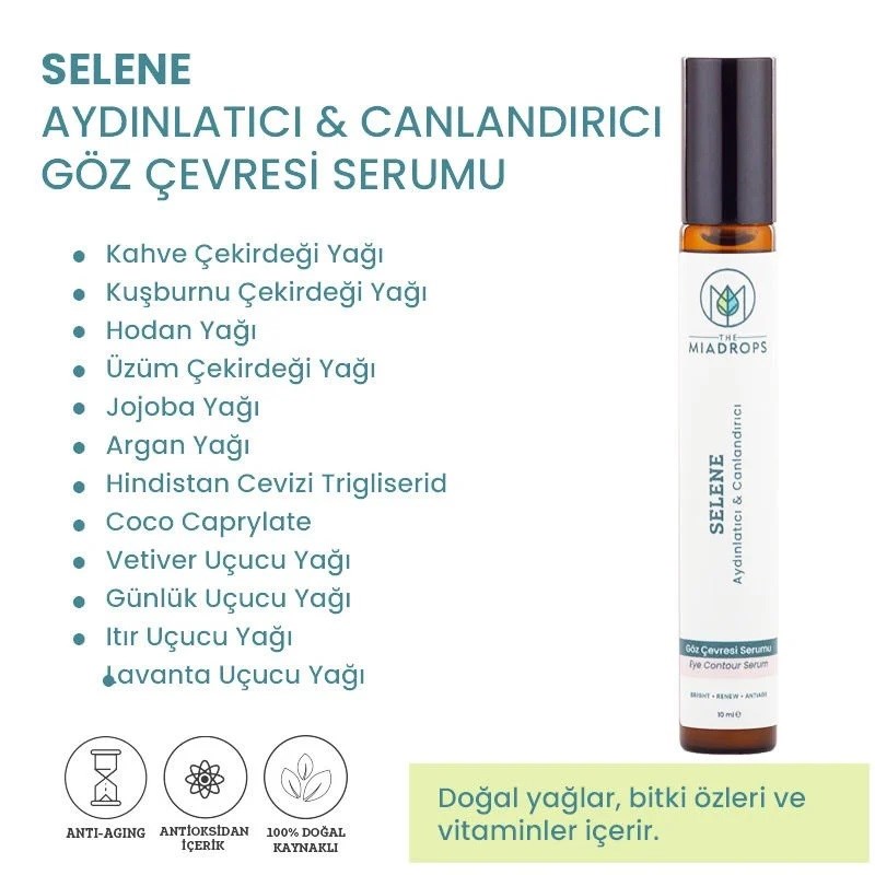 The Miadrops Selene Aydınlatıcı & Canlandırıcı Doğal Göz Çevresi Serumu - 10ml 