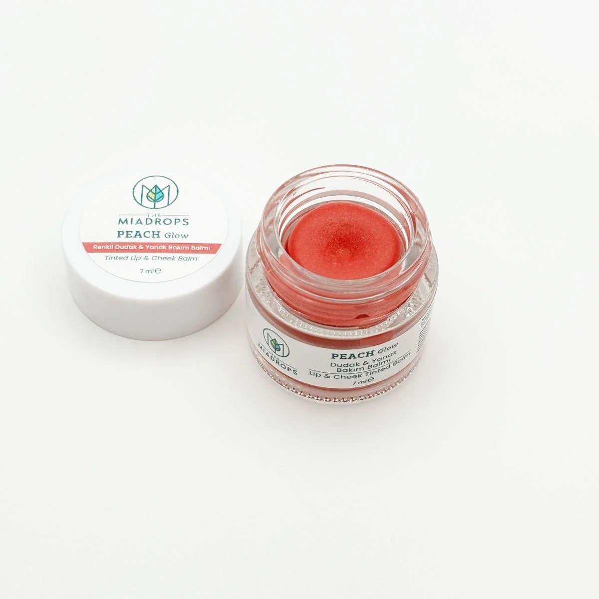 The Miadrops Peach Glow Renkli Dudak & Yanak Bakım Balmı - 7ml 