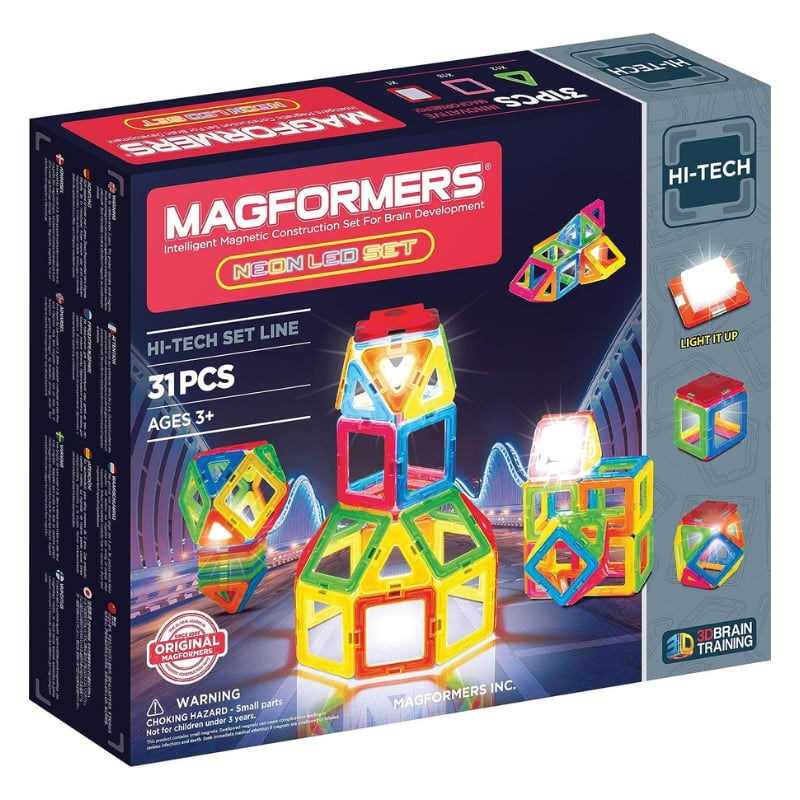 Magformers Mıknatıslı Neon LED Set - 31 Parça 