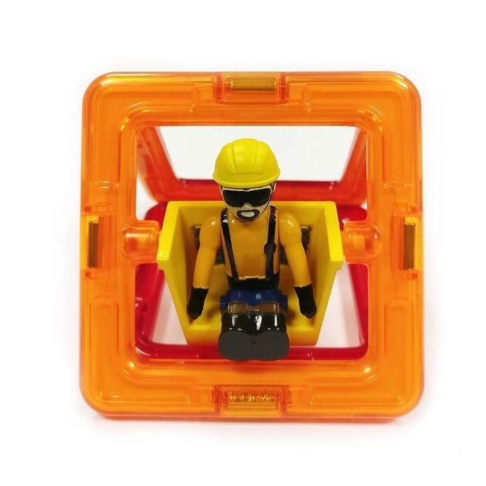 Magformers Mıknatıslı Mini Set - Construction Worker - 6 Parça 