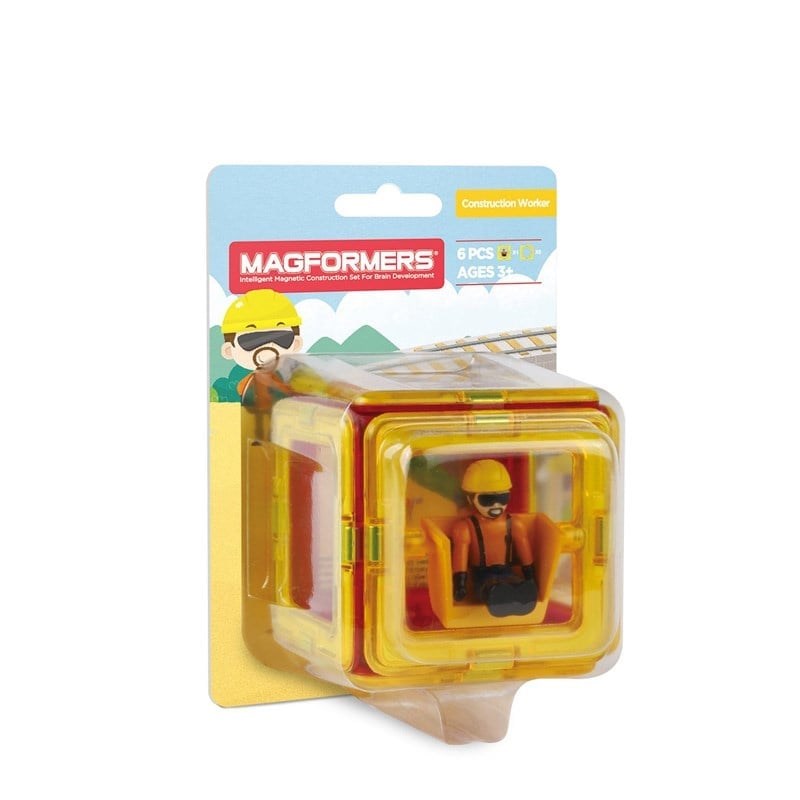 Magformers Mıknatıslı Mini Set - Construction Worker - 6 Parça 