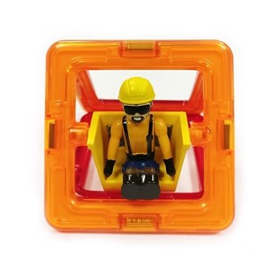 Magformers Mıknatıslı Mini Set - Construction Worker - 6 Parça