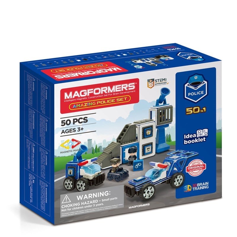 Magformers Mıknatıslı Police Set - 50 Parça 