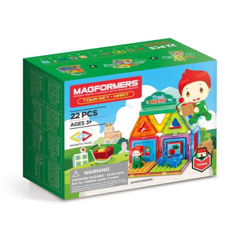 Magformers Mıknatıslı Town Set  Mart - 22 Parça 