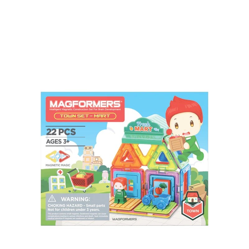 Magformers Mıknatıslı Town Set  Mart - 22 Parça 