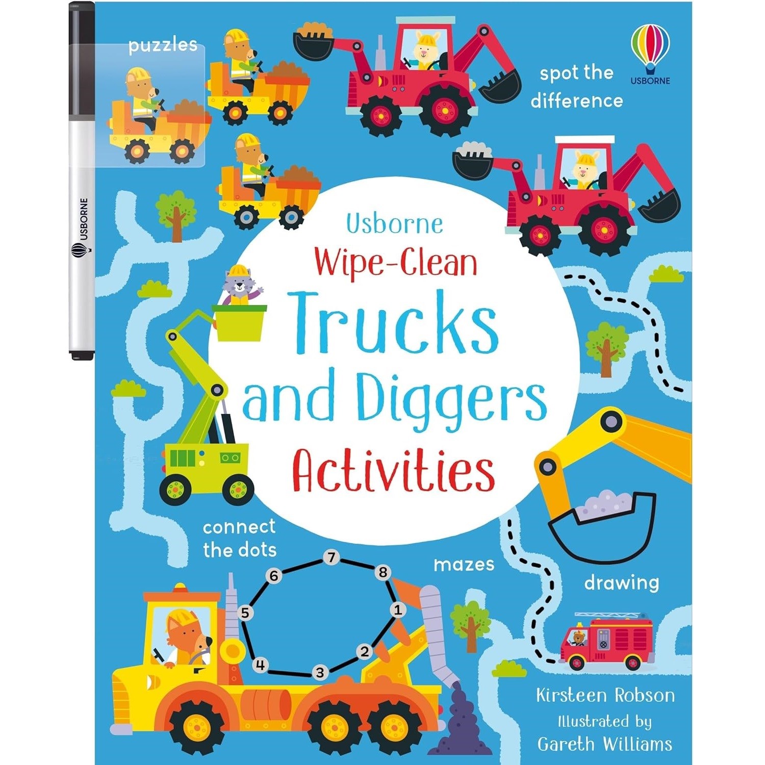 Wipe-Clean: Trucks and Diggers Activities 