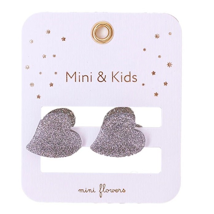 Mini & Kids - Mini Kalp Kemik Toka 2'li Gri