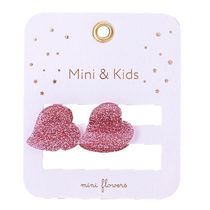 Mini & Kids - Mini Kalp Kemik Toka 2'li Pembe